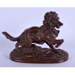 A 19TH CENTURY FRENCH BRONZE FIGURE OF A ROAMING HOUND by Alphonse-Alexandre Arson (1822-1880). 20 c