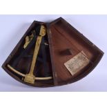 AN ANTIQUE JOHN KIDD SCIENTIFIC CASED SEXTANT. 29 cm x 21 cm.