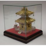 A CHINESE TEMPLE. 19 cm x 16 cm.