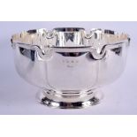 A VERY LARGE ASPREYS SILVER PUNCH BOWL. Birmingham 1995. 51 oz. 25 cm x 14 cm.