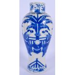 A 19TH CENTURY CHINESE BLUE AND WHITE BALUSTER VASE Qing. 24.5 cm high.