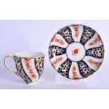 A RARE 18TH CENTURY CHELSEA DERBY COFFEE CUP AND SAUCER painted with a version of the Queen Charlott