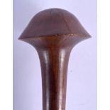 A 19TH CENTURY SOUTHSEA ISLANDS NEW CALEDONIA TRIBAL WAR CLUB of mushroom head form. 53 cm long.