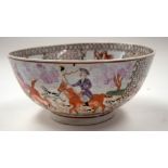 A CHINESE EXPORT STYLE BOWL. 21 cm wide.