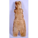 A 19TH CENTURY EGYPTIAN GRAND TOUR CARVED BONE KOPTIC DOLL in the form of a male. 20 cm x 7 cm.