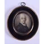 A REGENCY PAINTED IVORY PORTRAIT MINIATURE depicting an elderly lady. Image 6 cm x 6 cm.