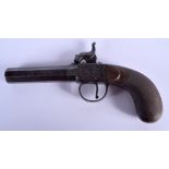 A 19TH CENTURY CONTINENTAL SEALBY PISTOL with engraved silvered mounts. 18 cm wide.