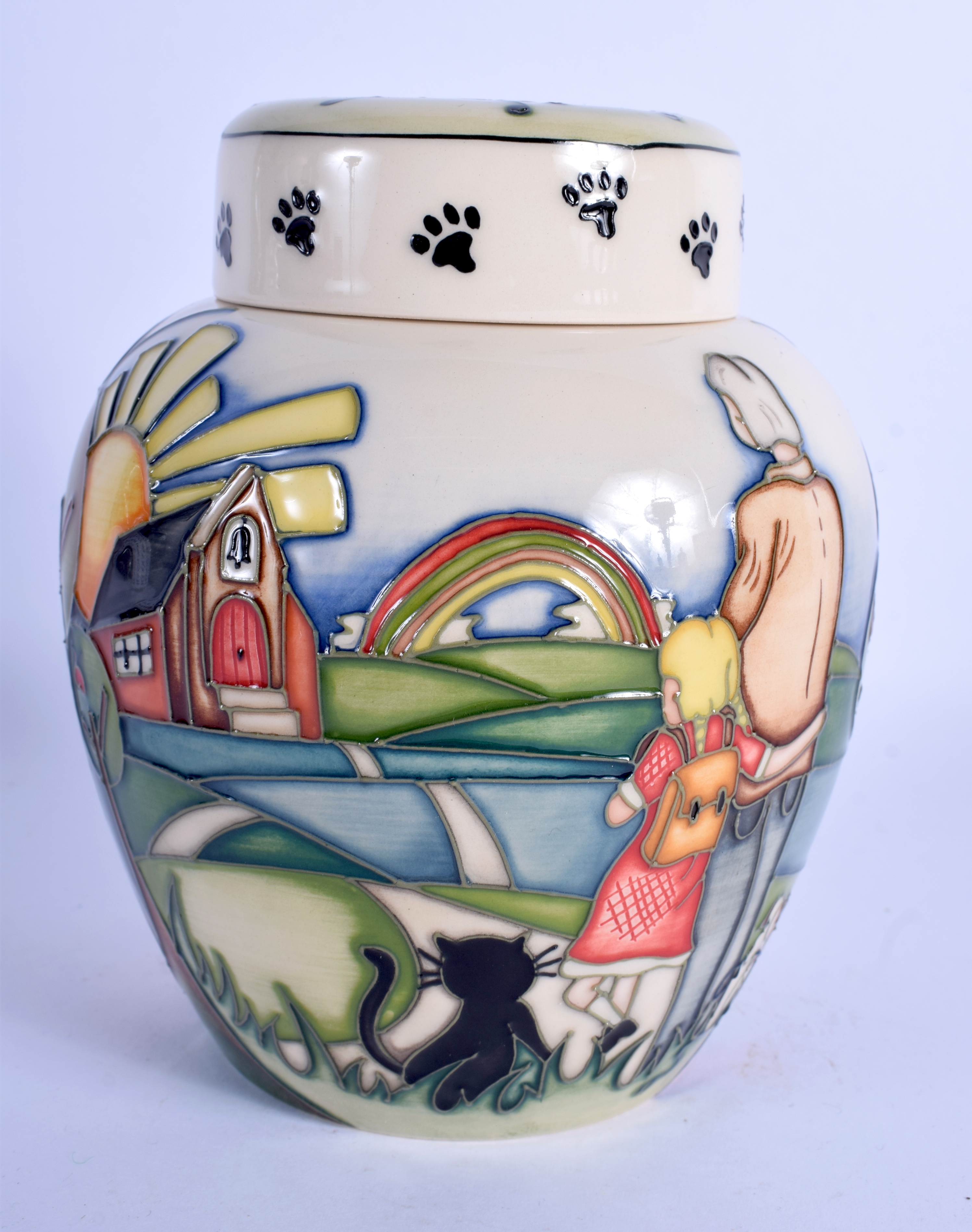 A BOXED MOORCROFT LIMITED EDITION COLLECTORS CLUB GINGER JAR C2009, No 18 of 250, decorated with Dad