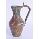 AN EARLY CONTINENTAL BRONZE ALLOY EWER possibly Asian or Roman. 14 cm high.
