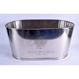 A LARGE SILVER PLATED CHAMPAGNE BATH. 55 cm x 30 cm.