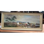 IRISH SCHOOL (C1920) Oil on canvas, Gerald Walby, rural scene. 90 cm x 31 cm.