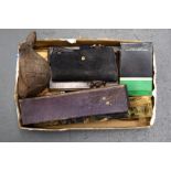 AN ANTIQUE BOX etc. (qty)