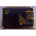 A LOVELY EARLY 20TH CENTURY JAPANESE MEIJI PERIOD KOMAI STYLE CIGARETTE CASE depicting a recumbent f