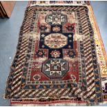 A 19TH CENTURY CAUCASIAN SEWAN KAZAK RUG. 165 cm x 110 cm.