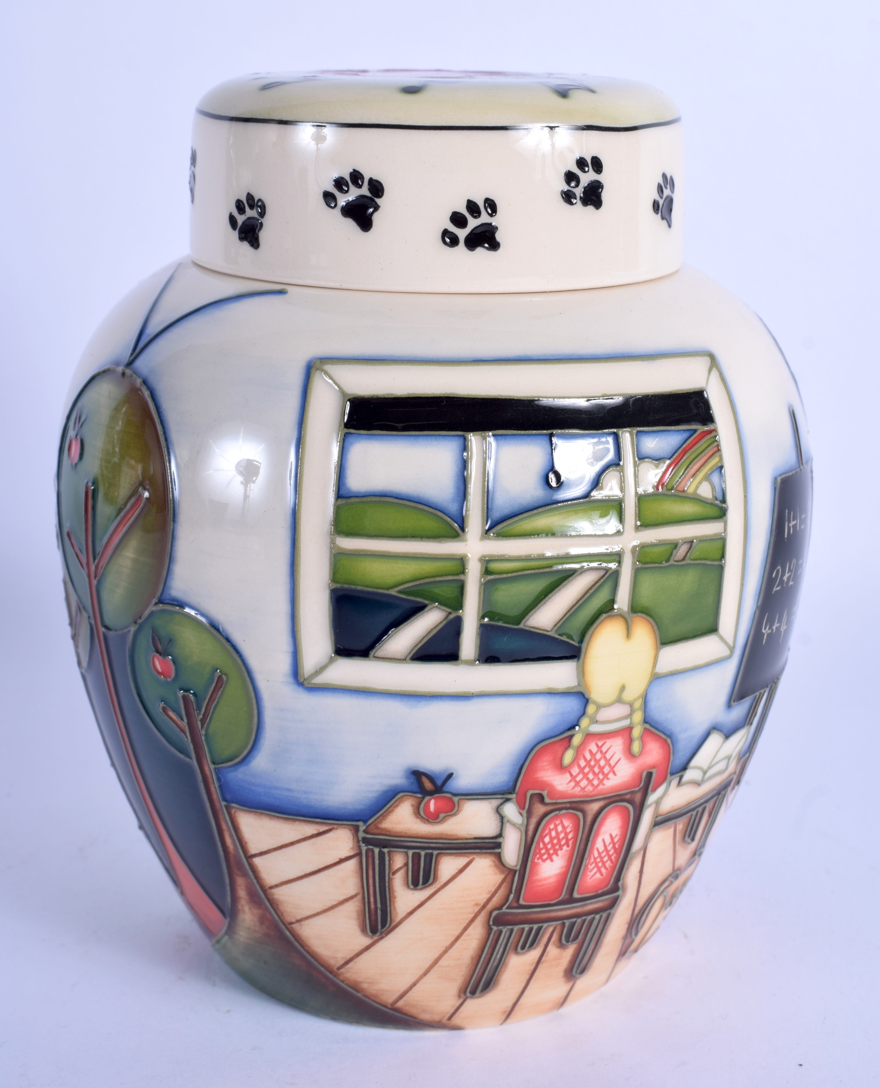 A BOXED MOORCROFT LIMITED EDITION COLLECTORS CLUB GINGER JAR C2009, No 18 of 250, decorated with Dad - Image 2 of 5
