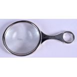 AN EDWARDIAN SILVER MAGNIFYING GLASS. Birmingham 1906. 9.5 cm long.