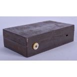 A RARE 19TH CENTURY MINIATURE STEEL CASED TRAVELLING POCKET MUSIC BOX of rectangular form. 8.5 cm x