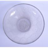 AN ART DECO FRENCH GLASS BOWL possibly Lalique. 27 cm x 9 cm.