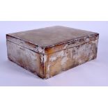 A LARGE 1950S SILVER CIGARETTE BOX. Birmingham 1952. 28.8 oz inc liner. 17 cm x 14 cm.