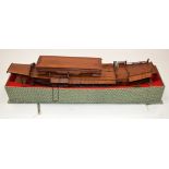 A CHINESE WOOD BOAT. 62 cm long.