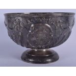 AN ANTIQUE SILVER PEDESTAL ROSE BOWL. 553 grams. London 1902. 20 cm x 13 cm.