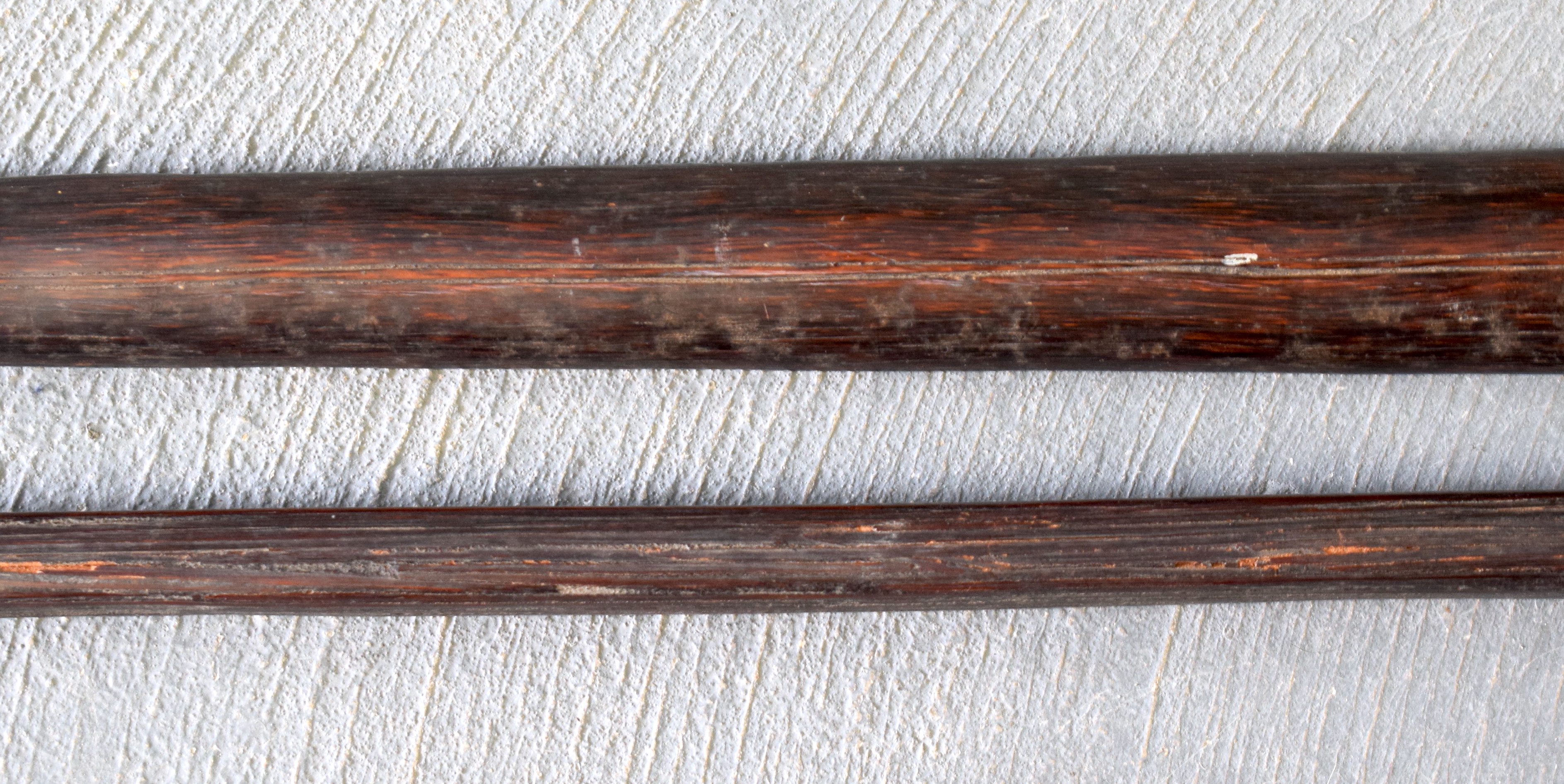 AN EARLY 20TH CENTURY POLYNESIAN TRIBAL SPEAR possibly Papua New Guinea, together with two other tri - Image 5 of 9