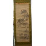 A VERY RARE 16TH CENTURY JAPANESE AZUCHI-MOMOYAMA PERIOD SCROLL (1568-1603) by Kano Sanrauku (1559-1