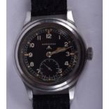 A RARE 1940S LONGINES DIRTY DOZEN MILITARY WRISTWATCH 23088, 1495, WWW F5219. 3.5 cm wide.