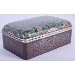 A RARE 19TH CENTURY JAPANESE MEIJI PERIOD CLOISONNE PLIQUE A JOUR ENAMEL BOX the base formed from ir