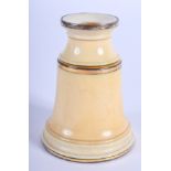 A LATE GEORGE III CARVED IVORY MONOCULAR with gilt metal mounts. 6.25 cm high.