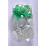 A CHINESE CARVED JADEITE FRUITING POD 20th Century. 3.5 x 5 cm.