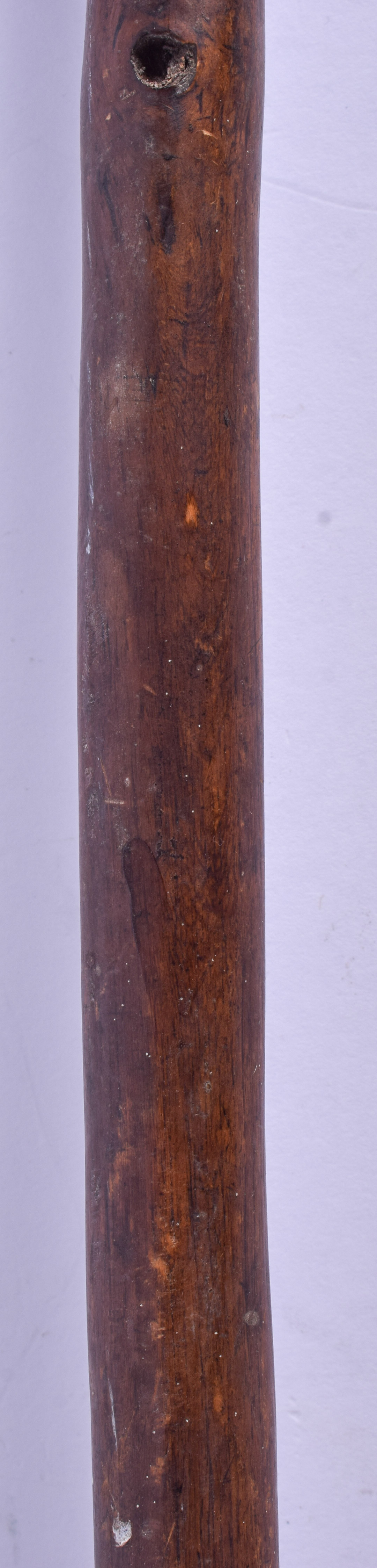 A 19TH CENTURY TRIBAL CARVED HARDWOOD KNOBKERRIE probably Polynesian. 72 cm long. - Image 3 of 5