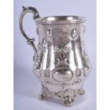 A MID 19TH CENTURY INDIAN COLONIAL SILVER MUG C1850 by Allan & Hayes. 252 grams. 10.5 cm high.