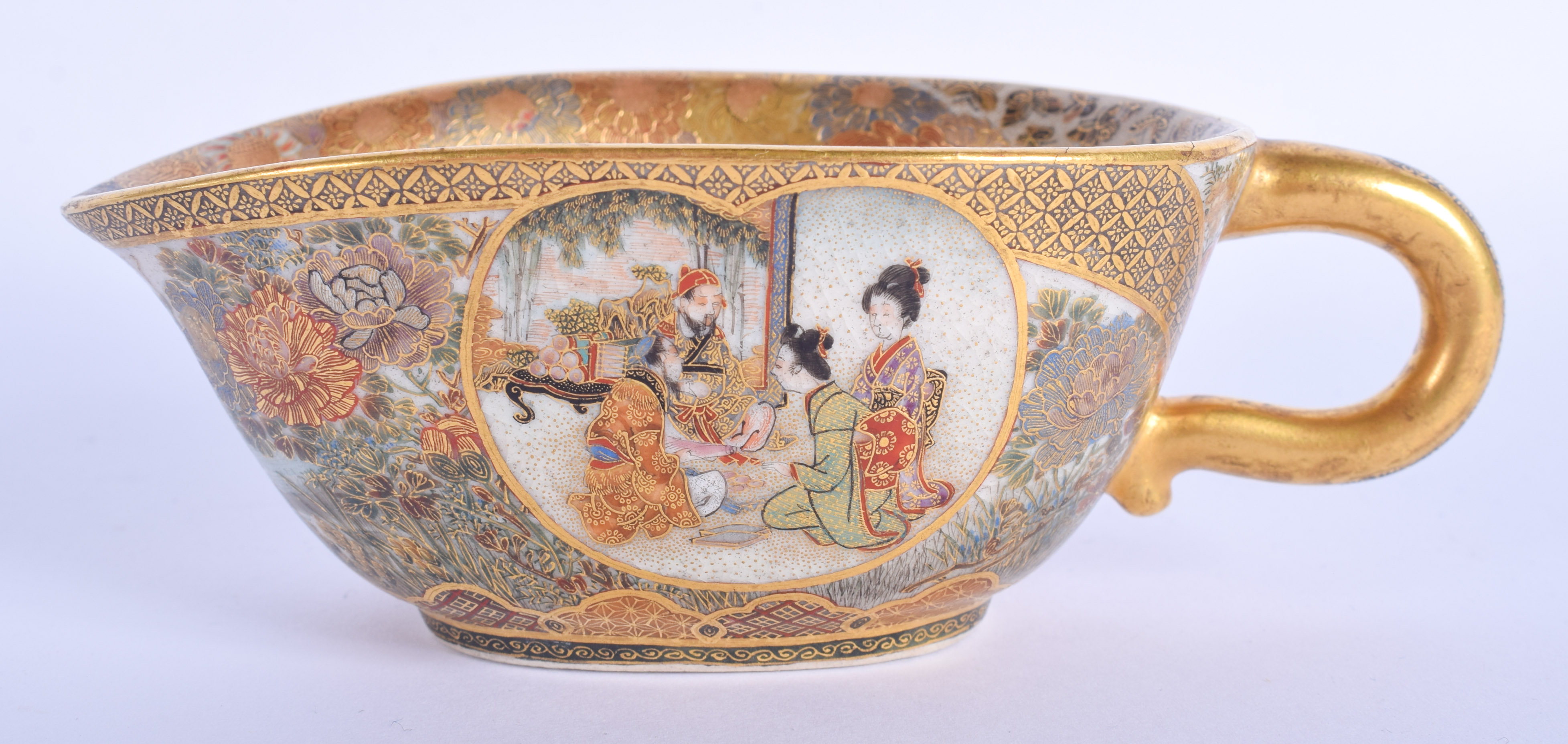 A FINE 19TH CENTURY JAPANESE MEIJI PERIOD SATSUMA SAUCEBOAT of fantastic quality and of rare form, p