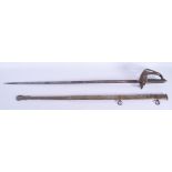 AN ANTIQUE MILITARY RIFLE BRIGADE SWORD with shagreen handle. 98 cm long.