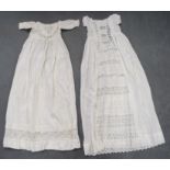 TWO VINTAGE CHRISTENING GOWNS. (2)