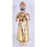 A RARE 18TH/19TH INDIAN POLYCHROMED IVORY EROTIC FIGURE OF A MALE probably Rajasthan, modelled with