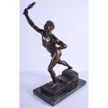 Atrributed to Max Kruse (1854-1942) modelled as an athlete, Nenikhkamen, No 36/1305. 37.5 cm x 25.5