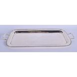 AN ANTIQUE SILVER SANDWICH TRAY. 1.1 kgs. 52 cm x 18 cm.