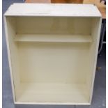 AN ANTIQUE WHITE PAINTED TAXIDERMY DISPLAY CASE. 80 cm x 96 cm.