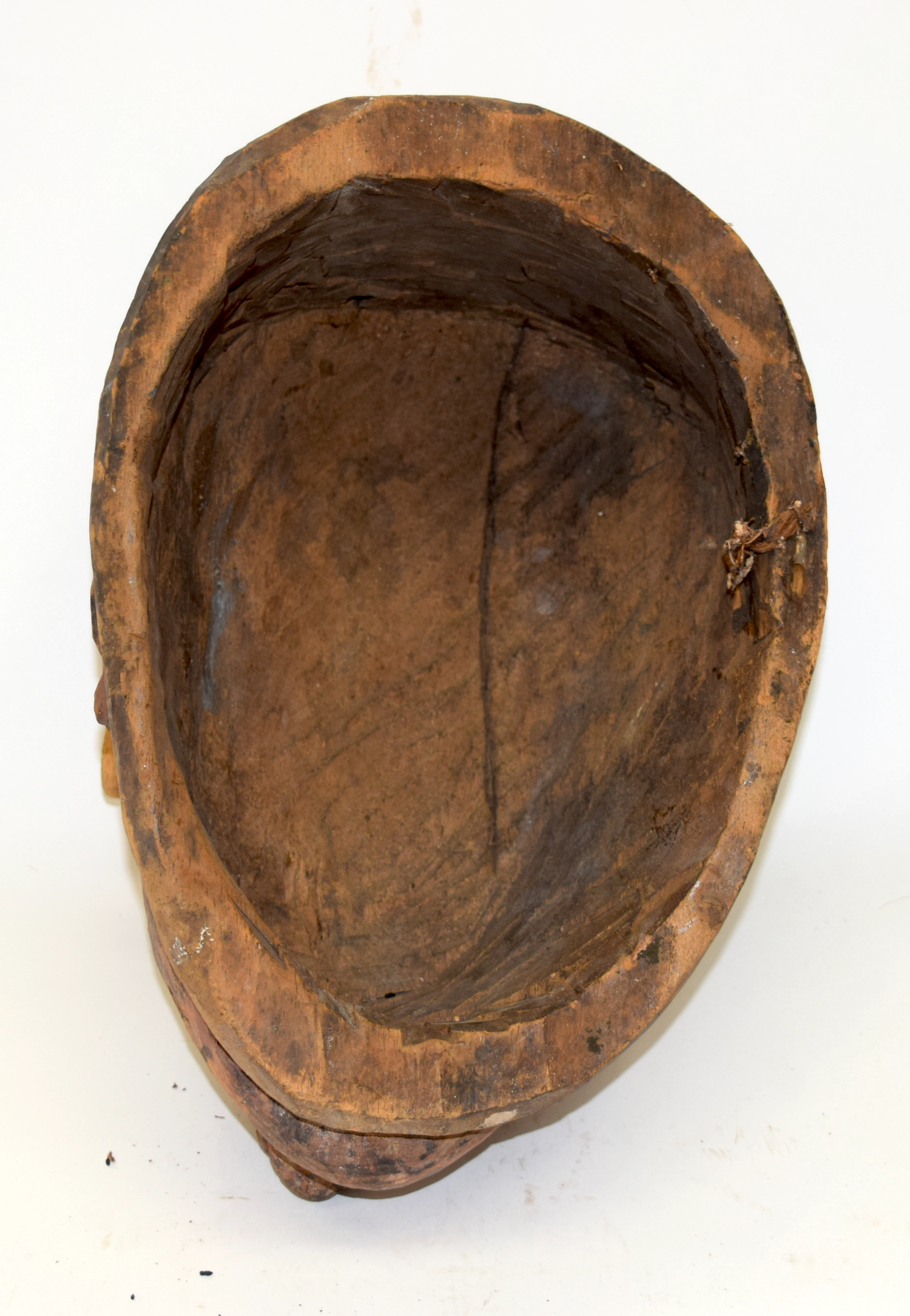 A TRIBAL YORUBA GELEDE HELMET MASK. Nigeria. 18cm x 18cm x 28cm - Image 3 of 4