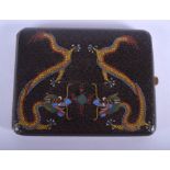 AN EARLY 20TH CENTURY CHINESE CLOISONNE ENAMEL CIGARETTE CASE. 9.75 cm x 7.5 cm.