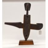 A TRIBAL BAMANA DOOR LOCK. Mali. 10cm x 40cm x 45cm