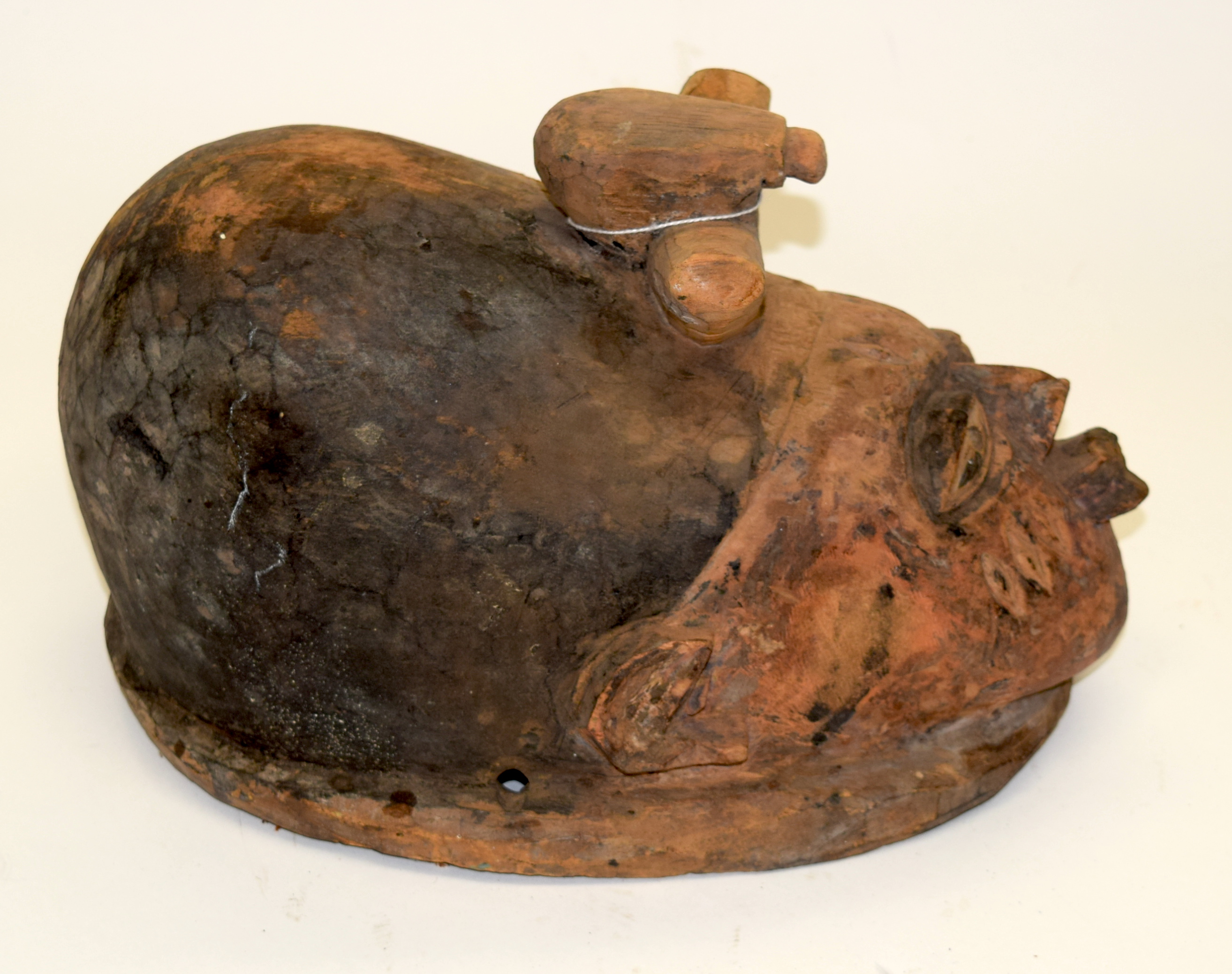 A TRIBAL YORUBA GELEDE HELMET MASK. Nigeria. 18cm x 18cm x 28cm - Image 2 of 4