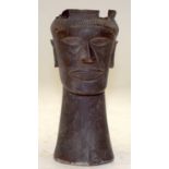 A TRIBAL KUBA CUP. DR Congo. 19cm x 19cm x 53cm