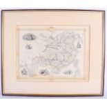 AN ANTIQUE CHINA AND BURMA MAP c1851 by John Tallis & J Rapkin. Map 33 cm x 25 cm.