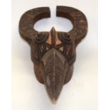 A TRIBAL NUNUMA HORNBILL MASK. Burkina Faso, Black Volta River region. 20cm x 30cm x 65cm