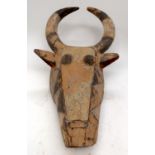 A TRIBAL DAJING BUFFALO MASK. Burkina Faso. 30cm x 15cm x 56cm