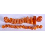 AMBER BEADS. 90 grams. (qty)