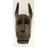 A TRIBAL BAMANA KORE MASK. Mali. 20cm x22cm x 45cm